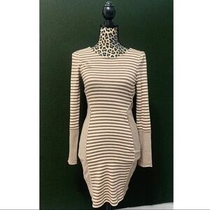 Free People Long Sleeved Striped Dress